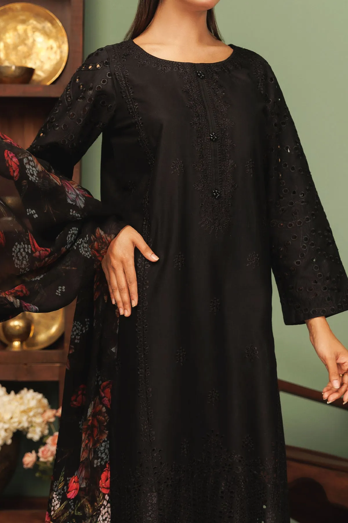 3 PIECE EMBROIDERY LAWN| DPC-272