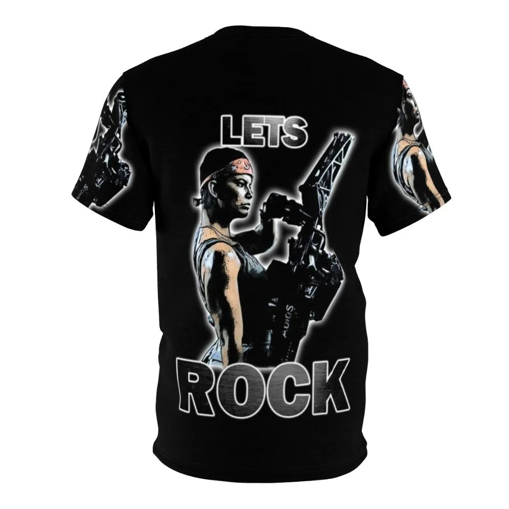 80s Sci-Fi Inspired AOP T-Shirt - Alien Horror Movie Fans