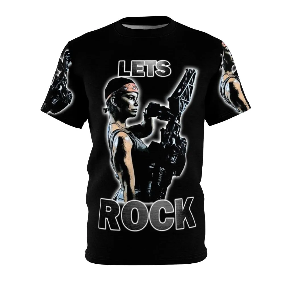 80s Sci-Fi Inspired AOP T-Shirt - Alien Horror Movie Fans