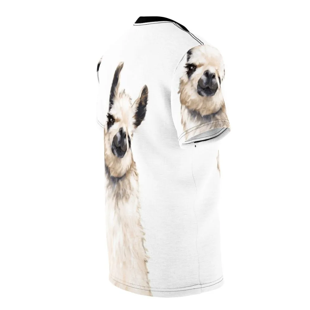 Adorable Llama and Alpaca Animal Print T-Shirt