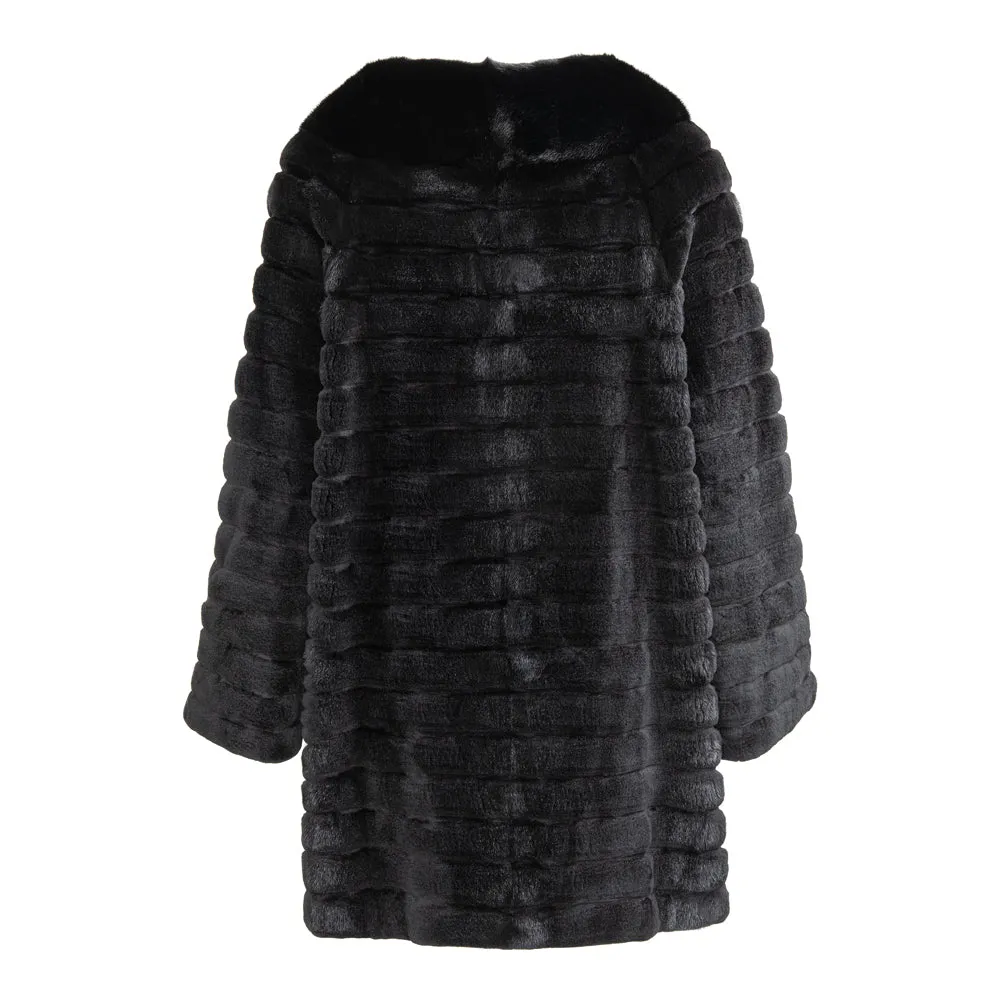 ALICE Horizontal motifs mink coat