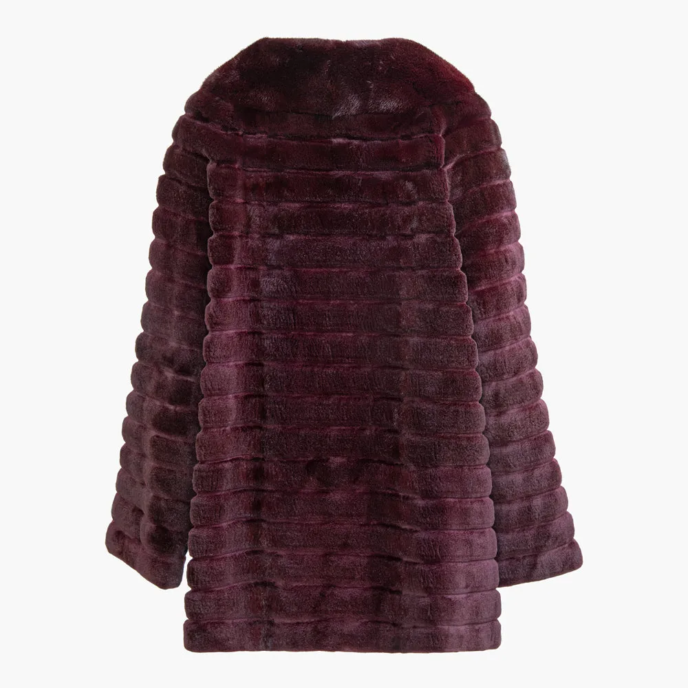 ALICE Horizontal motifs mink coat