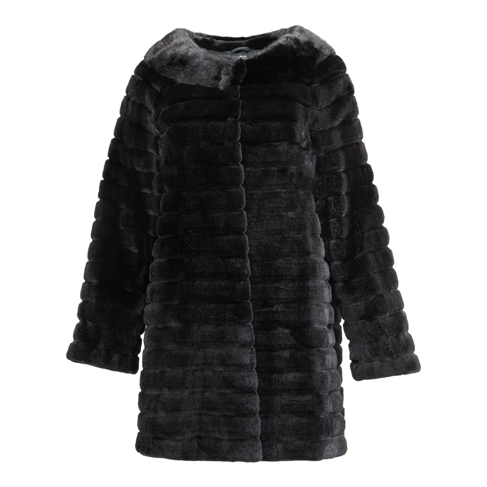 ALICE Horizontal motifs mink coat