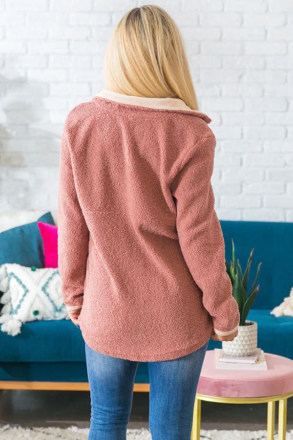 Aspen Cuddles Pullover in Blush