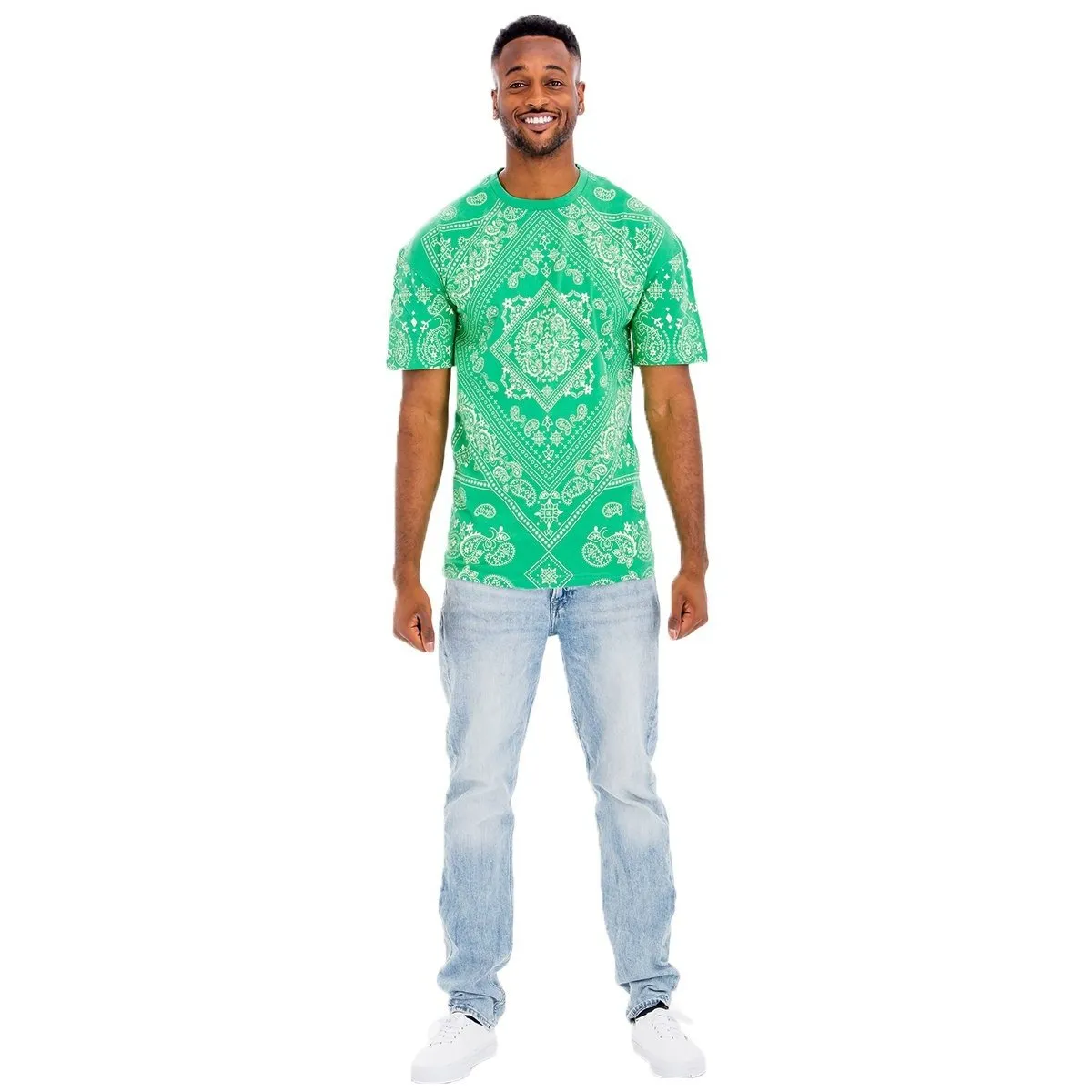 Bandana Print Green T-Shirt
