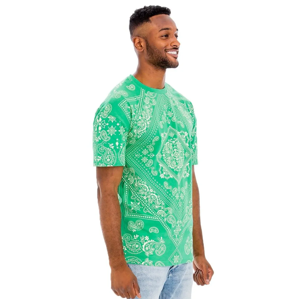 Bandana Print Green T-Shirt
