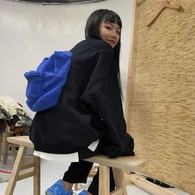 Black 3D Pop-up Bag Sweatshirt LY4170