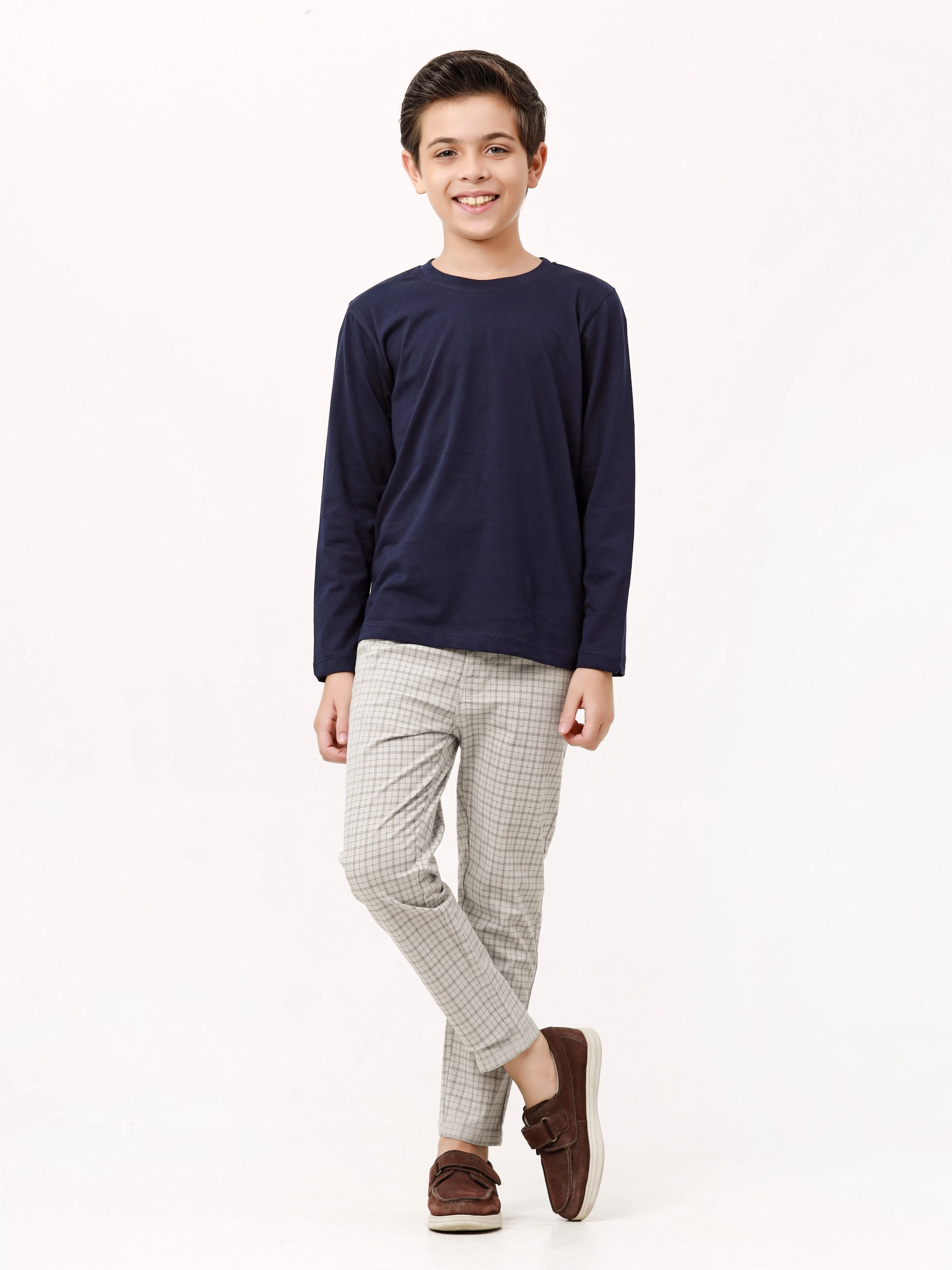 Boy's Light Grey Chino Pant - EBBCP23-003