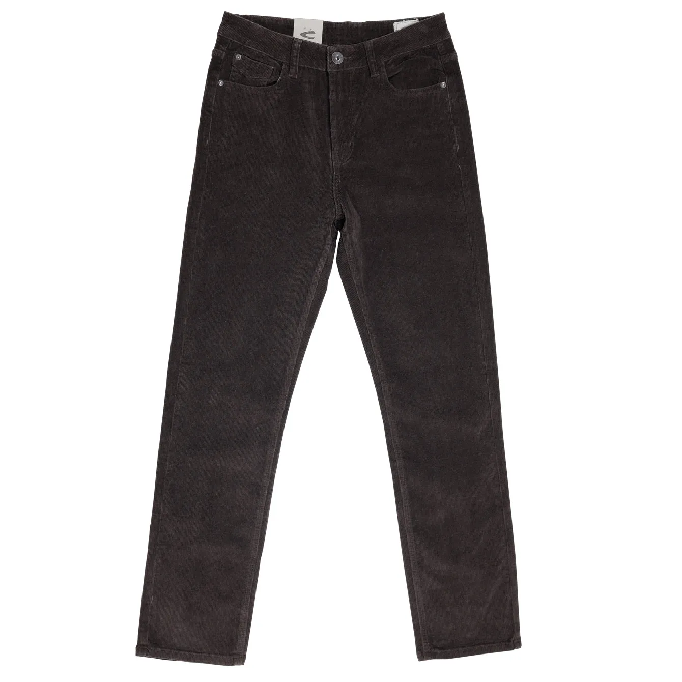 Chino Trousers in 208 Loose Fit with 5 Pockets in Dark Brown Cotton Spandex Corduroy