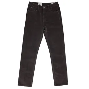 Chino Trousers in 208 Loose Fit with 5 Pockets in Dark Brown Cotton Spandex Corduroy