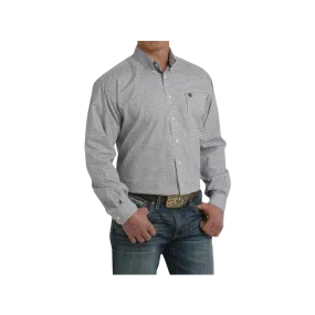 Cinch Men's Classic Geo Print Button Down Western Long Sleeve Purple Shirt