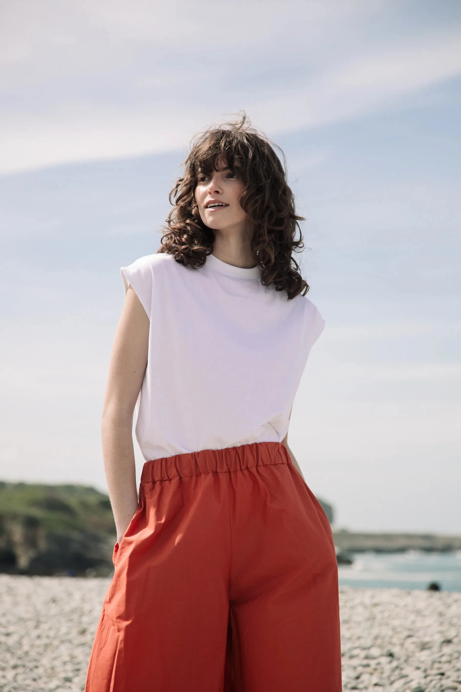 cotton top - aukai - white