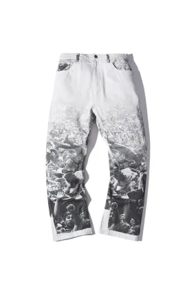 CROWD DENIM PANTS WHITE