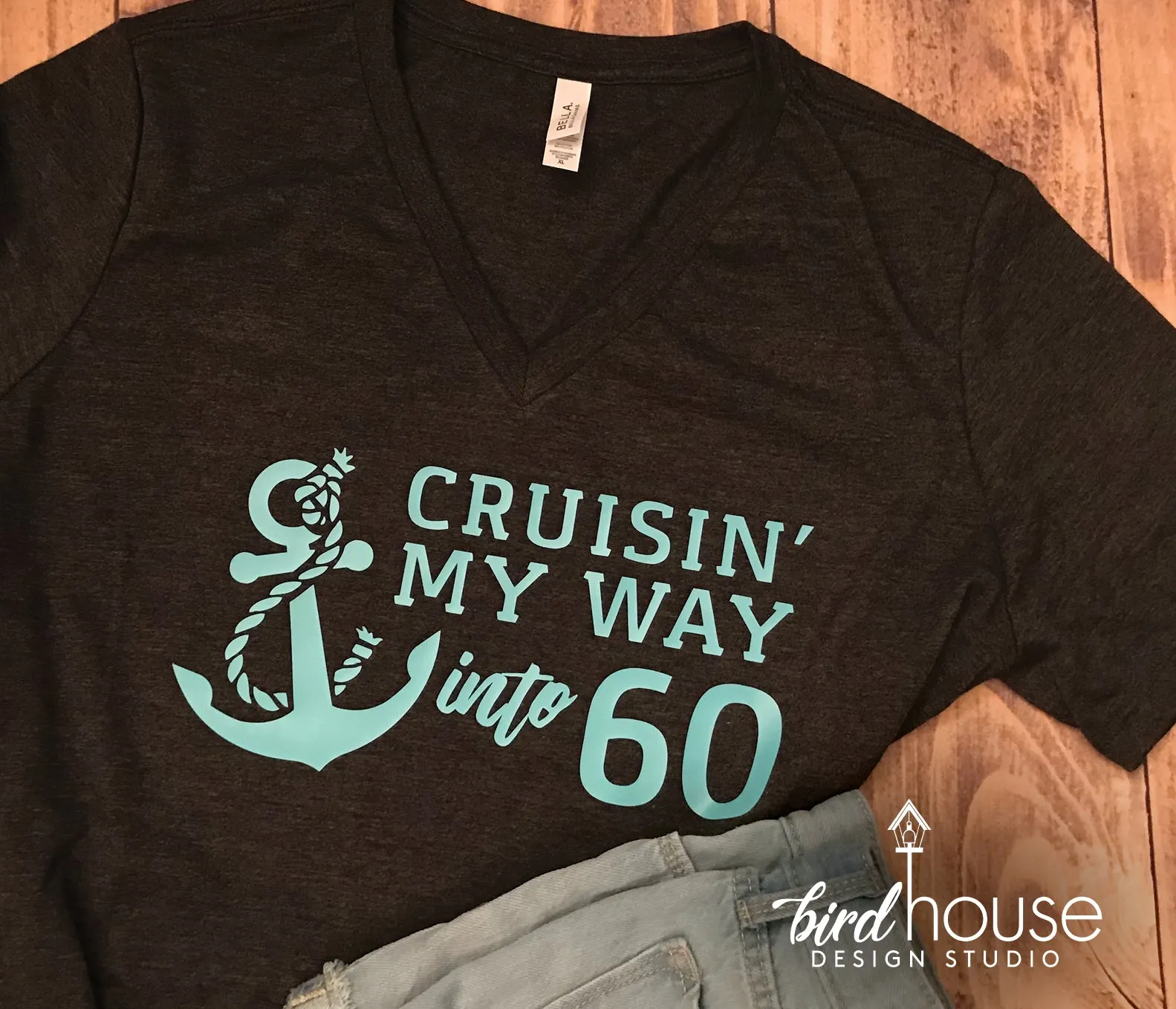 Cruisin' my way into Any Age Shirt, Cute Birthday Cruise tee, Cruising Personalize Any Color
