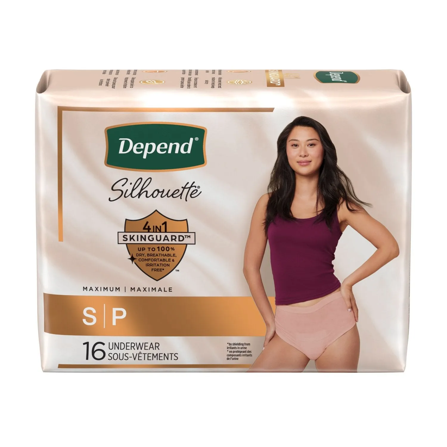 Depend Silhouette Incontinence Underwear for Women, Maximum Absorbency, Pink, Black and Berry