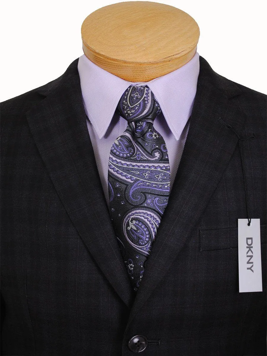 DKNY 14660 100% Tropical Worsted Wool Boy's Sport Coat - Plaid - Black