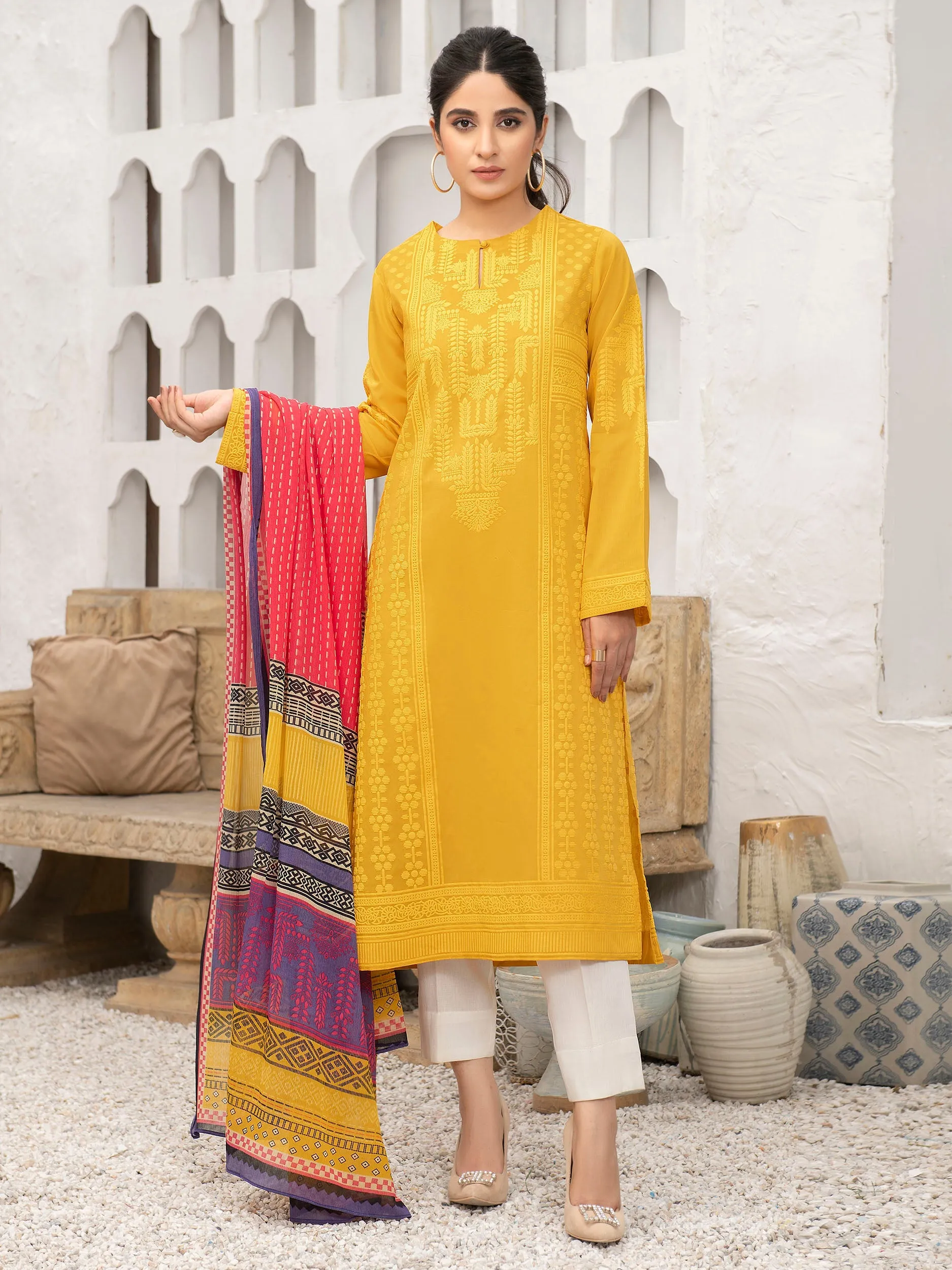 Embossed Lawn 2 Piece Suit