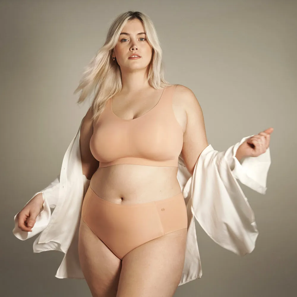 Evelyn & Bobbie High Waisted Skintones Retro Bikini Panty