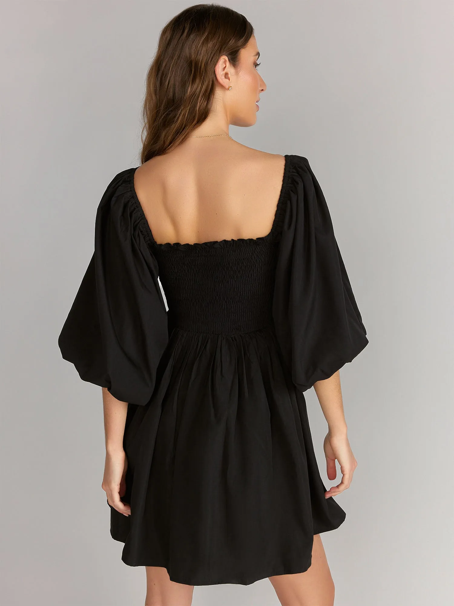 Fore Collection Puff Sleeve Gemstone Mini Dress - Brands We Love
