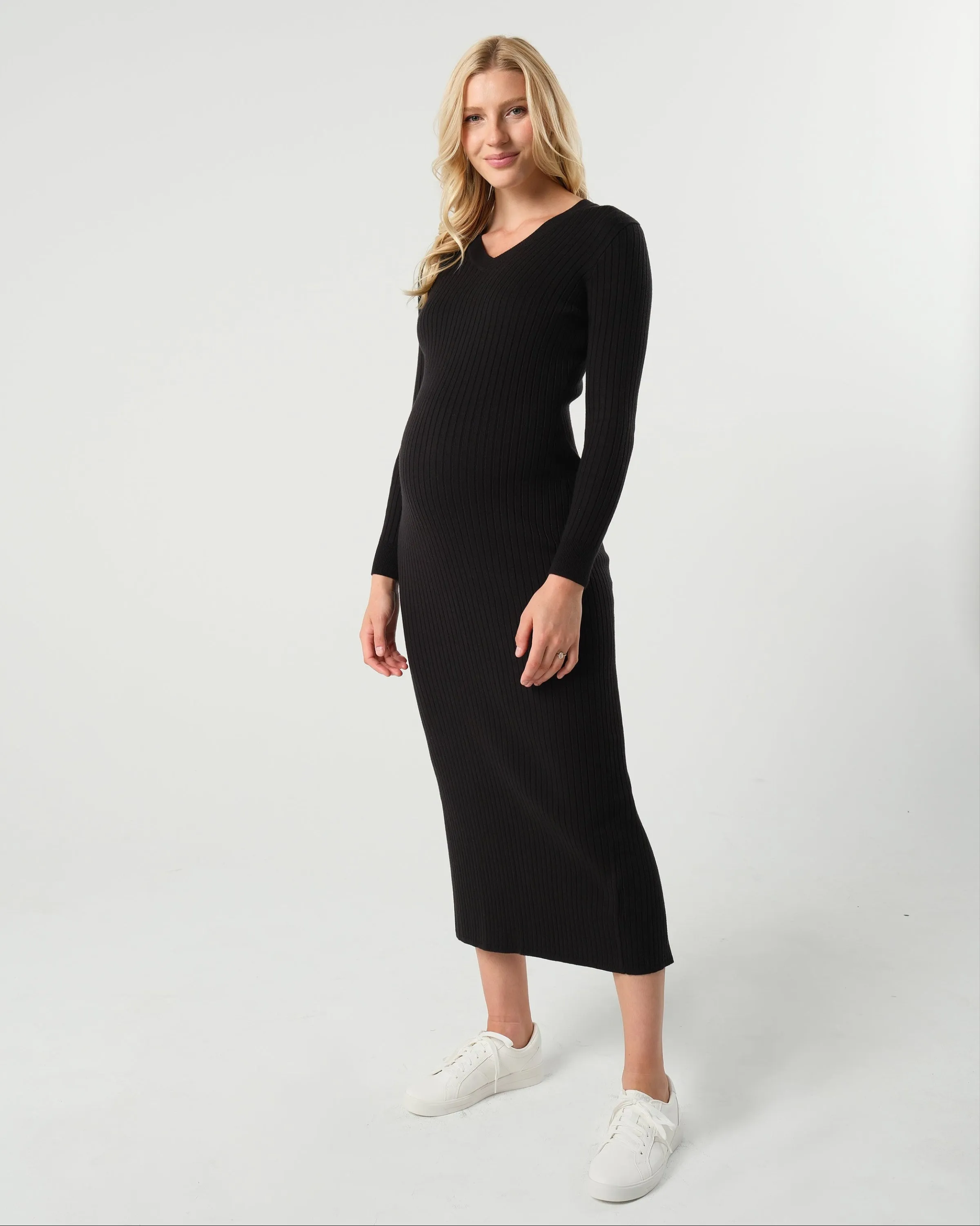 Full Body Maternity & Nursing Sweater Dress
