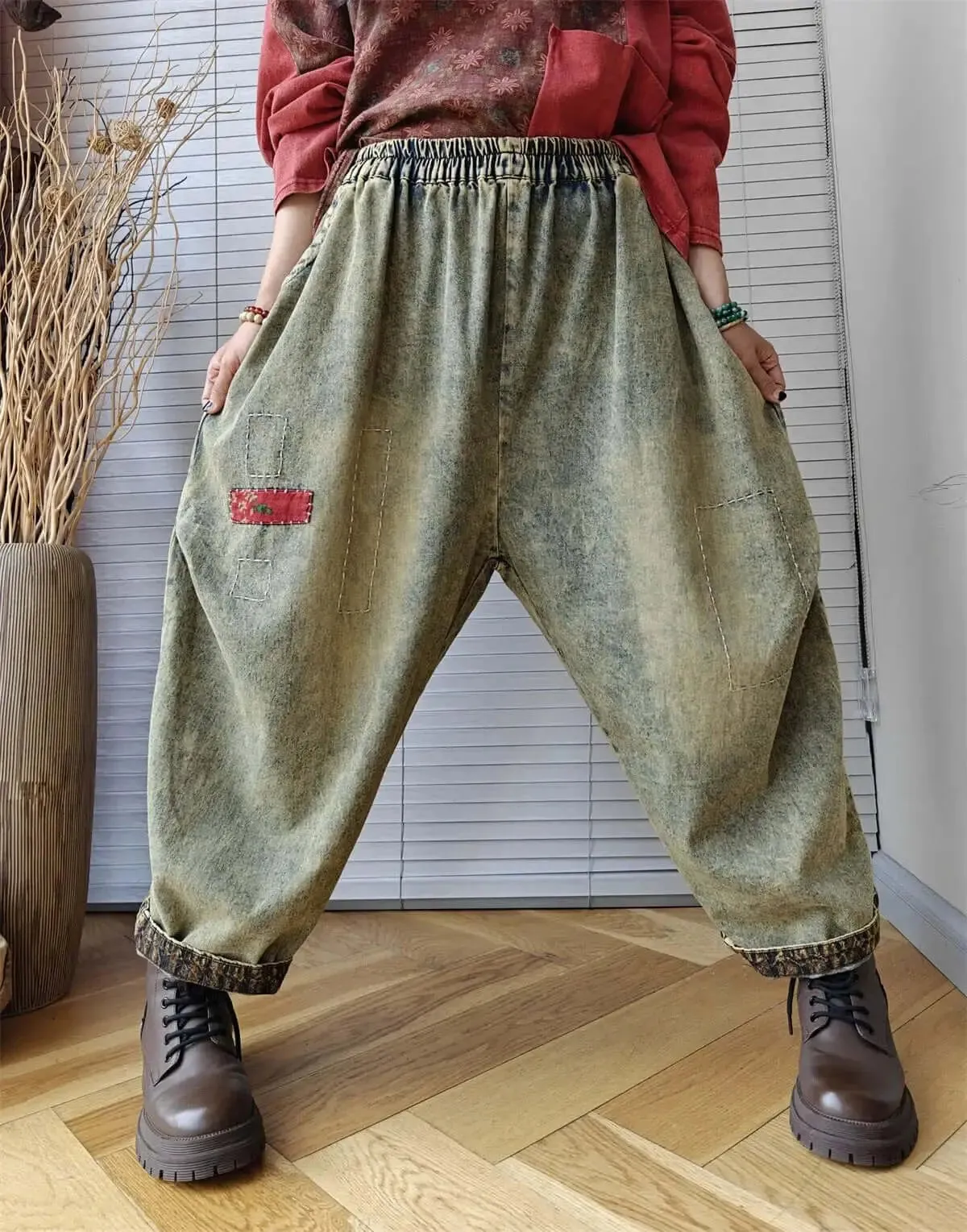 harem pants women with Personalized Drop Crotch Style