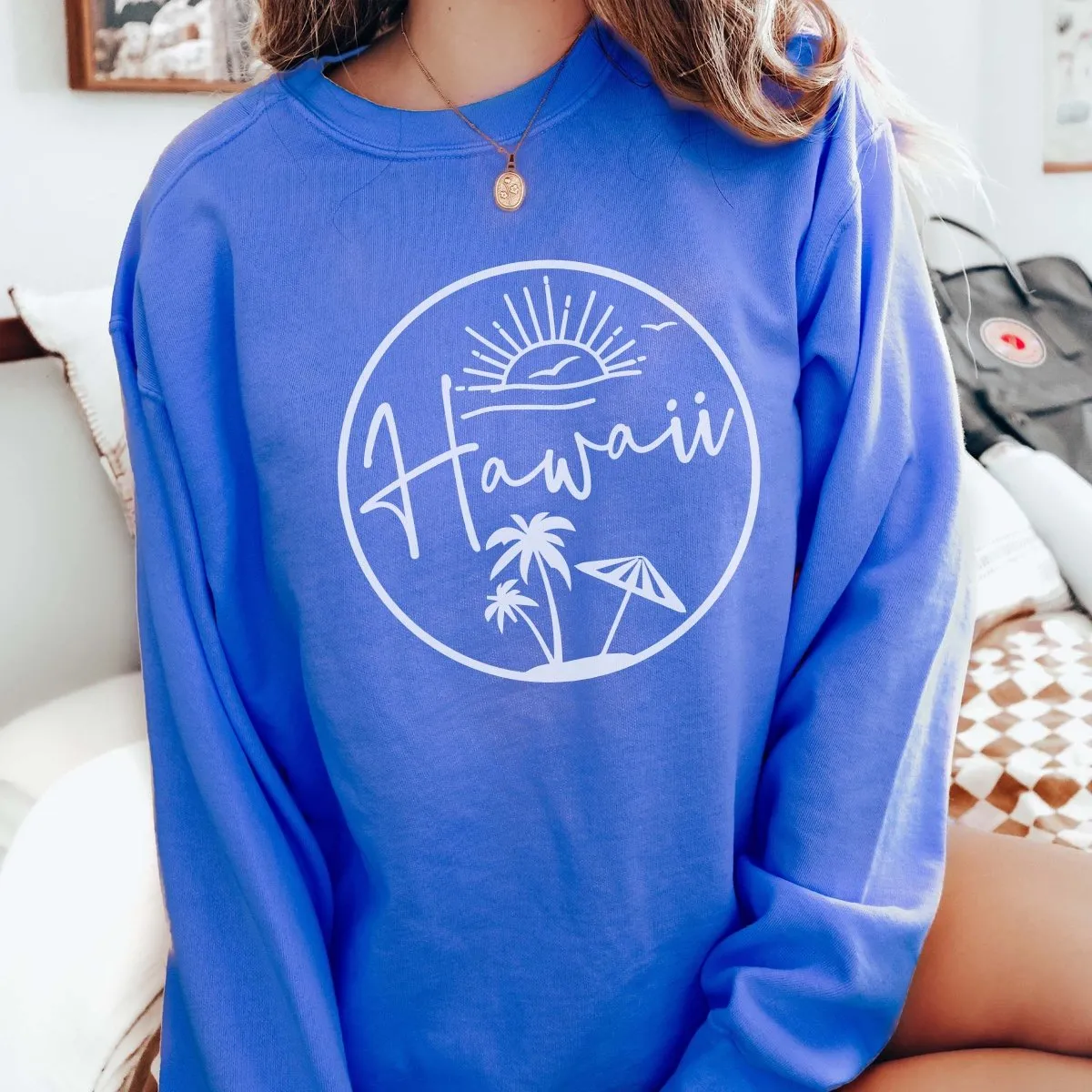 Hawaii Circle Comfort Colors Crew