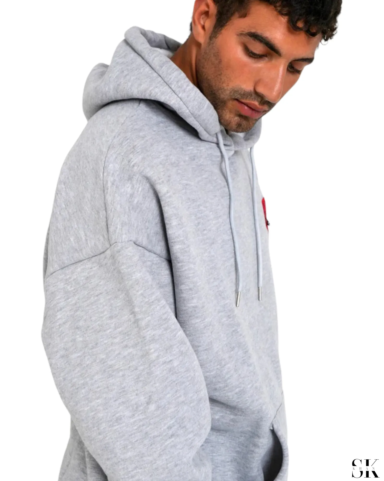 Heart Hoodie Grey