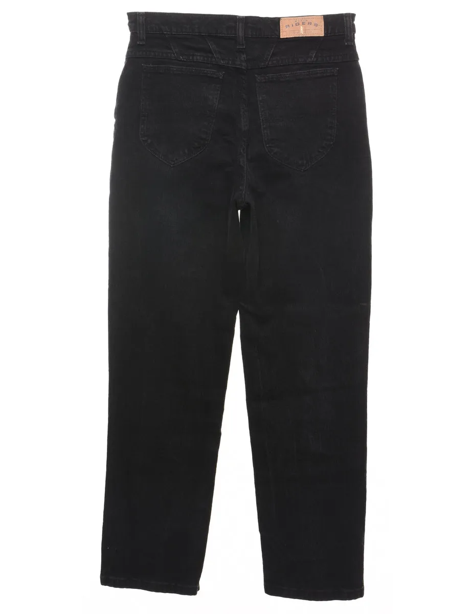 High Waist Black Lee Tapered Jeans - W30 L31