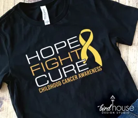 Hope Fight Cure Shirt, Childhood Cancer Awareness