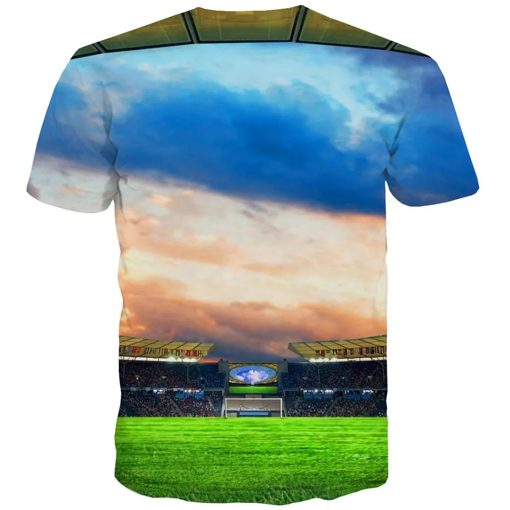 Lawn T shirts Men Football Tshirts Novelty Athletics Tshirt Anime Stadium Tshirts Cool