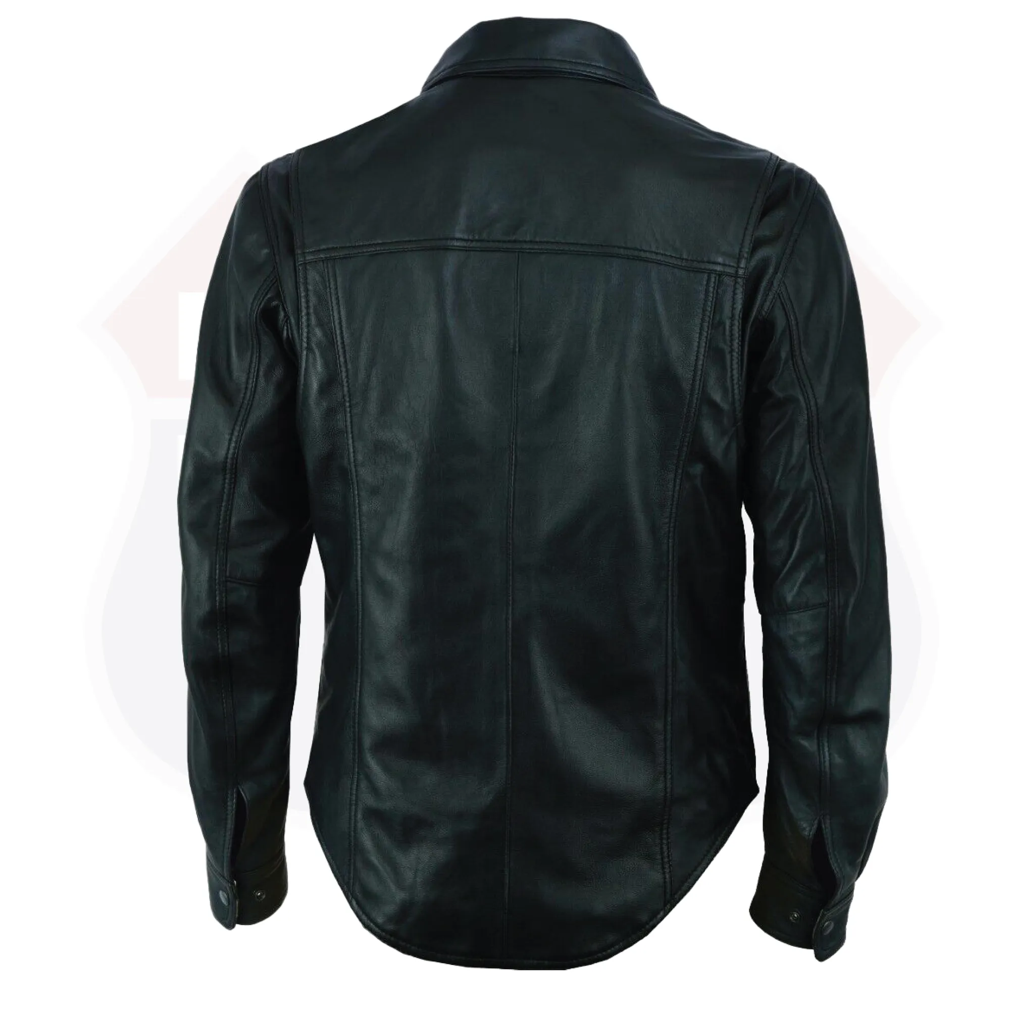 Leather motorcycle lightweight shirt - western biker club soft leather shirt HL10403