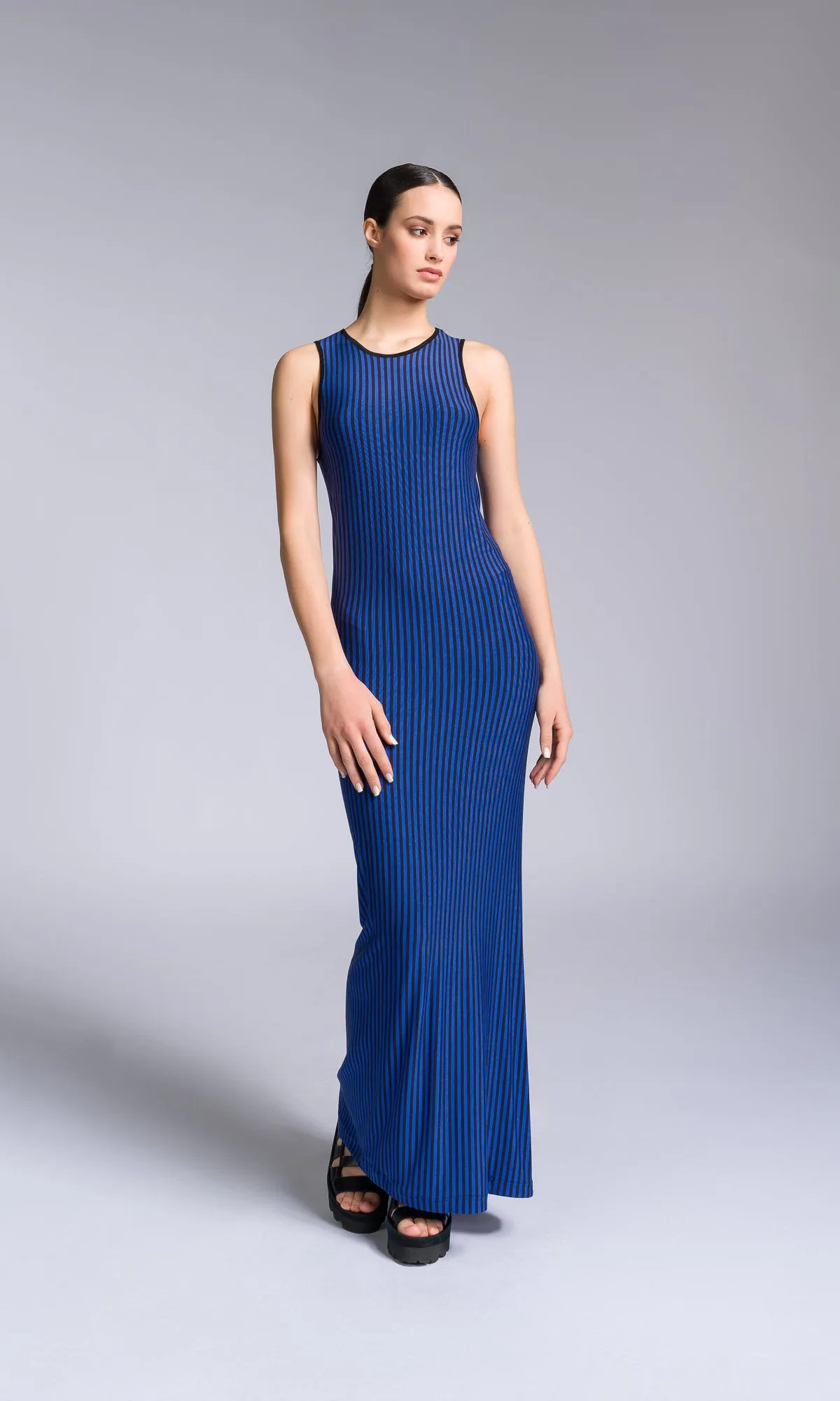 Long Striped Bodycon Dress