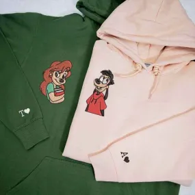 Max n Rox Cartoon Couple Sweatshirts - Custom Embroidered Matching Couple Hoodies