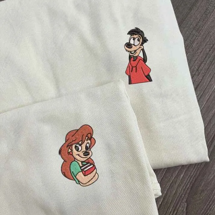 Max n Rox Cartoon Couple Sweatshirts - Custom Embroidered Matching Couple Hoodies