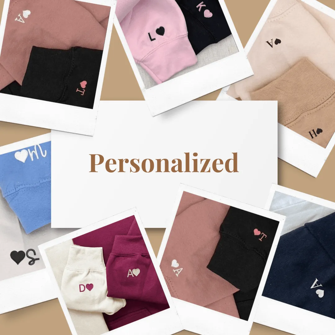 Max n Rox Cartoon Couple Sweatshirts - Custom Embroidered Matching Couple Hoodies