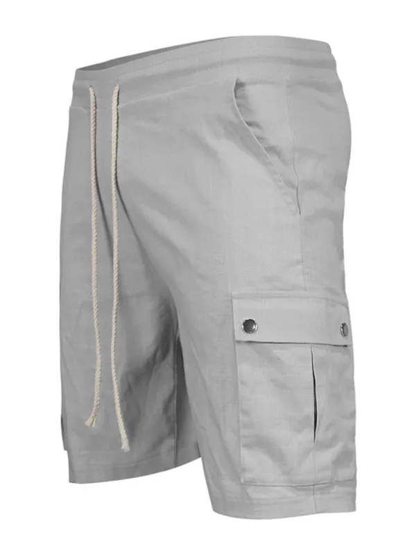 Men’s Cotton Cargo Shorts with Multi-Pockets