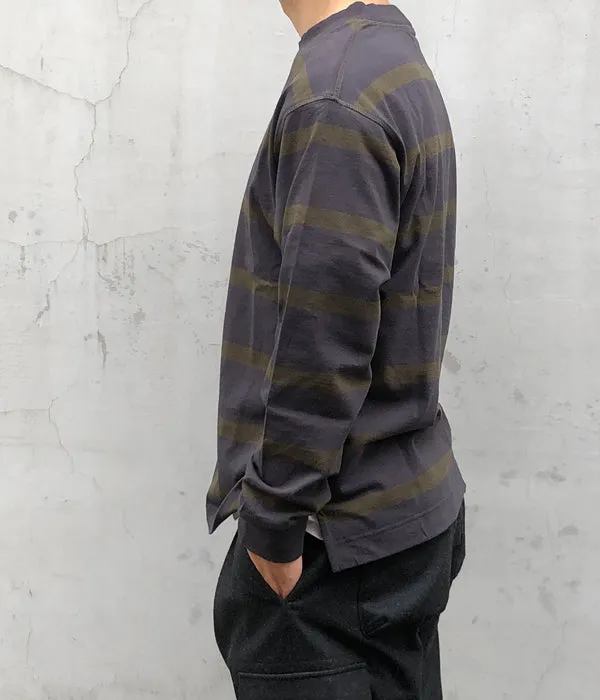 MHL./WIDE STRIPE DRY JERSEY LS (CHARCOAL)