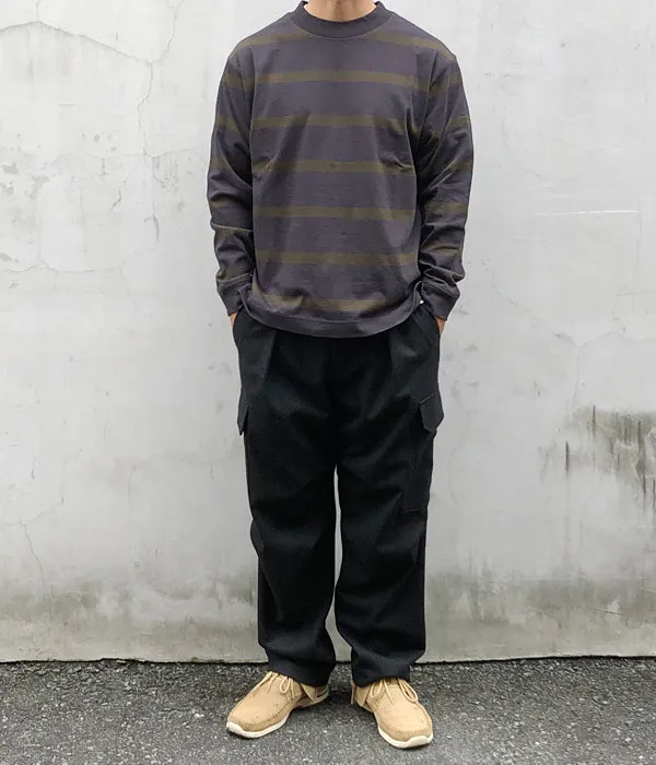 MHL./WIDE STRIPE DRY JERSEY LS (CHARCOAL)
