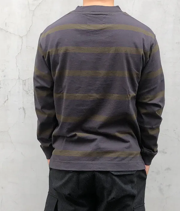 MHL./WIDE STRIPE DRY JERSEY LS (CHARCOAL)