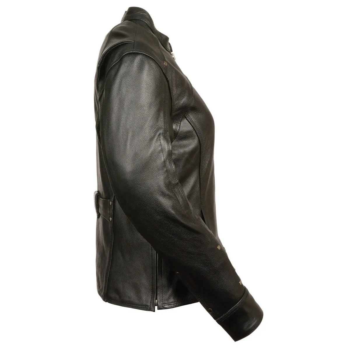 Milwaukee Leather SH1924 Women's Black 3/4 Length Vented Leather