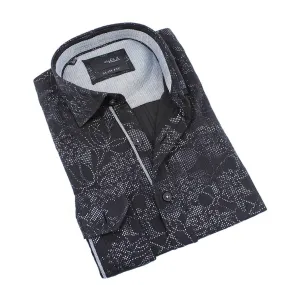 Modern Digital Print Floral Button Down Shirt