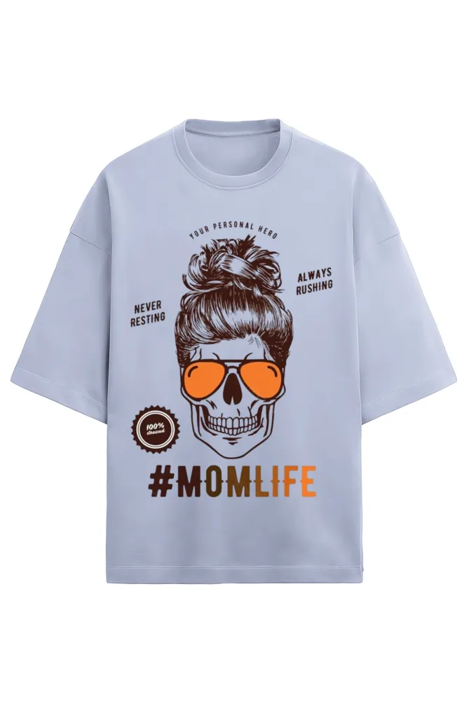 mom's life printed tshirt