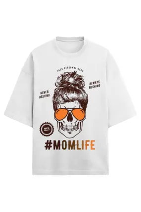 mom's life printed tshirt