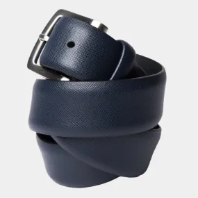 Navy Leather Belt