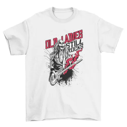 Old Lady Zombie Rocker T-shirt