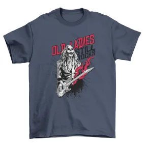 Old Lady Zombie Rocker T-shirt