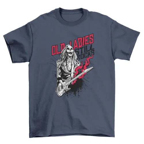 Old Lady Zombie Rocker T-shirt