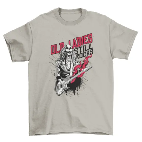 Old Lady Zombie Rocker T-shirt
