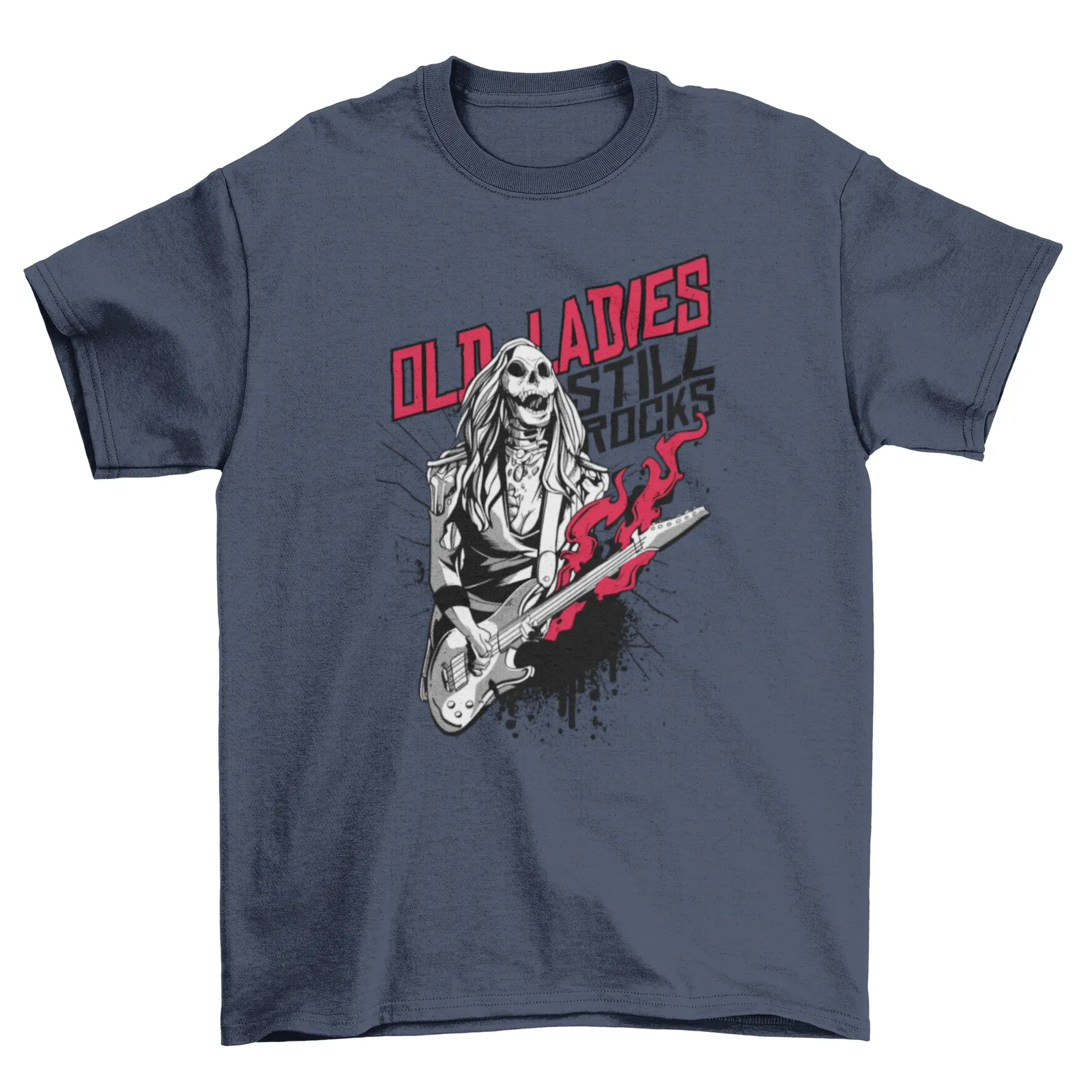 Old Lady Zombie Rocker T-shirt