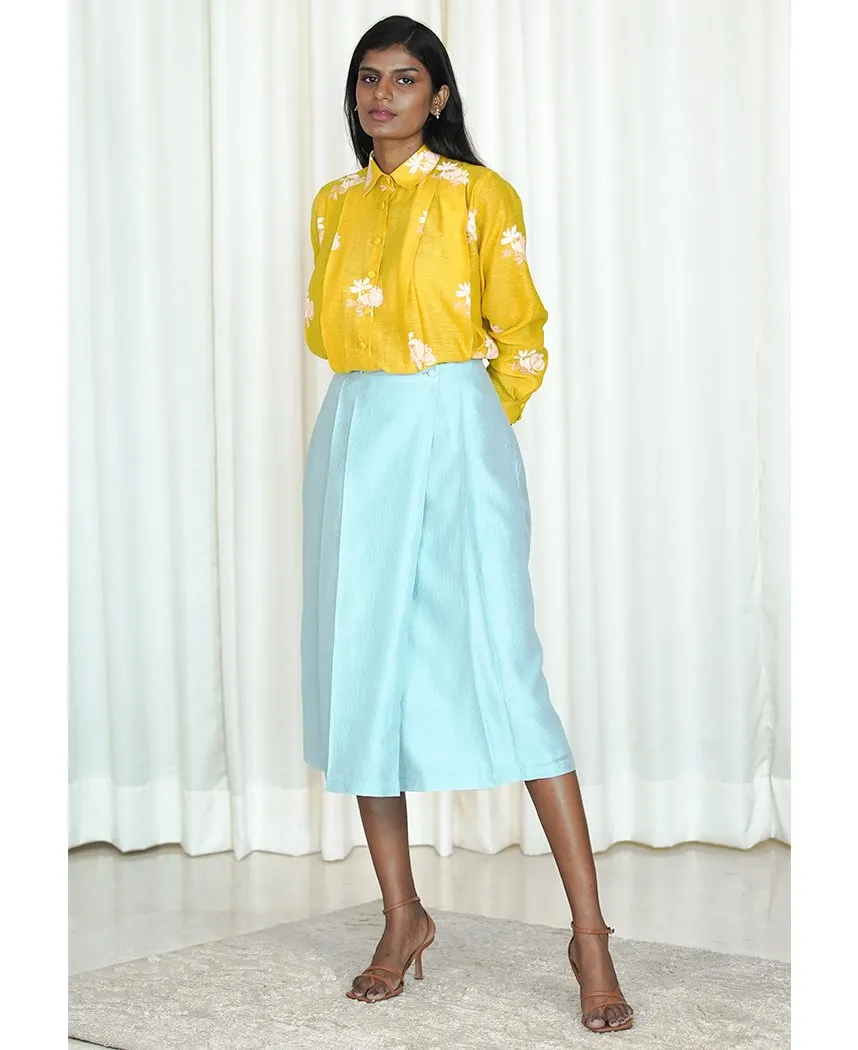 Overlap Chanderi Skirt